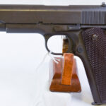 SOLD US WW2 COLT 1911A1 US ARMY PISTOL, EARLY APRIL, 1942 PRODUCTION, WB CARTOUCHED, VERY SHARP!