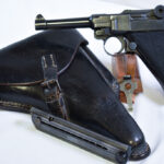 SOLD , AWESOME FULLY RIGGED OUT byf42 “BLACK WIDOW” P.08 LUGER PISTOL, ALL YOU NEED IN A NAZI LUGER!