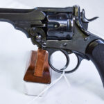 SOLD BRITISH EARLY WWI ISSUED WEBLEY MARK IV .455 SERVICE REVOLVER, THE "BOER WAR MODEL", UNIT MARKED, MATCHING AND VERY SHARP!