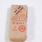 SOLD ULTRA RARE ORIGINAL BRITISH WW1 .455 WEBLEY AUTOMATIC PISTOL AMMUNITION, 7 ROUND PACKAGE ORIGINAL MILITARY ISSUE!