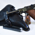 SOLD FANTASTIC GERMAN WWII EARLY byf41 P.08 LUGER,  2 MATCHING NUMBERED MAGS!MINT CRISP FULL RIG! RARE PIGSKIN HOLSTER TOO!