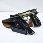 SOLD, ULTRA RARE NAZI POLICE “EAGLE/F” byf 44 P.38 PISTOL,  DUAL TONE, MINT CRISP FULL RIG!