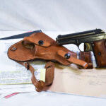 SOLD, WONDERFUL DOCUMENTED VET WAR TROPHY, 1928 CZECH ARMY Cz24 SERVICE PISTOL WITH SHOULDER HOLSTER TOO!