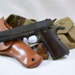 SOLD US WW2 COLT 1911A1 US ARMY PISTOL JUNE, 1942 PRODUCTION, WB CARTOUCHED, MATCHING SLIDE, MINT CRISP, FULL RIG!