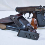 SOLD EXCEPTIONAL, VERY LATE WAR PRODUCTION TYPE 6,  RSHA / SS CONTRACT WALTHER PPK PISTOL, FULL RIG WITH 2 SS NUMBERED MAGS, MINT!