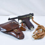 SOLD , OUTSTANDING JAPANESE BABY NAMBU PISTOL, EARLY PRODUCTION TOKYO ARSENAL, 1 MATCHING MAG RIG! STUNNING!