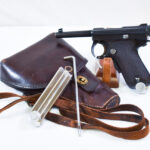 SOLD OUTSTANDING JAPANESE BABY NAMBU PISTOL, LATE PRODUCTION TOKYO ARSENAL, 2 MATCHING MAG FULL RIG! STUNNING!