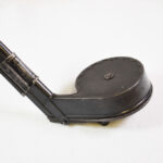 SOLD  GERMAN WWI B/N 2ND SERIES SNAIL DRUM LUGER MAGAZINE,WITH RARE MP18 ADAPTER, VERY SHARP!