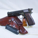 SOLD EXCEPTIONAL VET DOCUMENTED NAZI FN HIGH POWER RIG, WITH VERY SCARCE nka 43 HOLSTER, MINT FULL RIG!