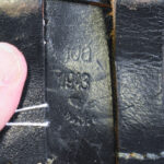 SOLD, WC4,  joa 43 (CARL HEINICHEN, DRESDEN)  P.38 Soft Shell Black Leather Holster. RARE EARLY 1943 DATED, VERY SHARP!