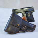 SOLD, ADORABLE TINY BABY NAZI PISTOL, WALTHER MODEL 9, FACTORY ENGRAVED IN MILITARY HOLSTER, SO CUTE!