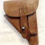 SOLD   Walther PPK Pig Skin holster...Veterans name still partially visible...NICE!