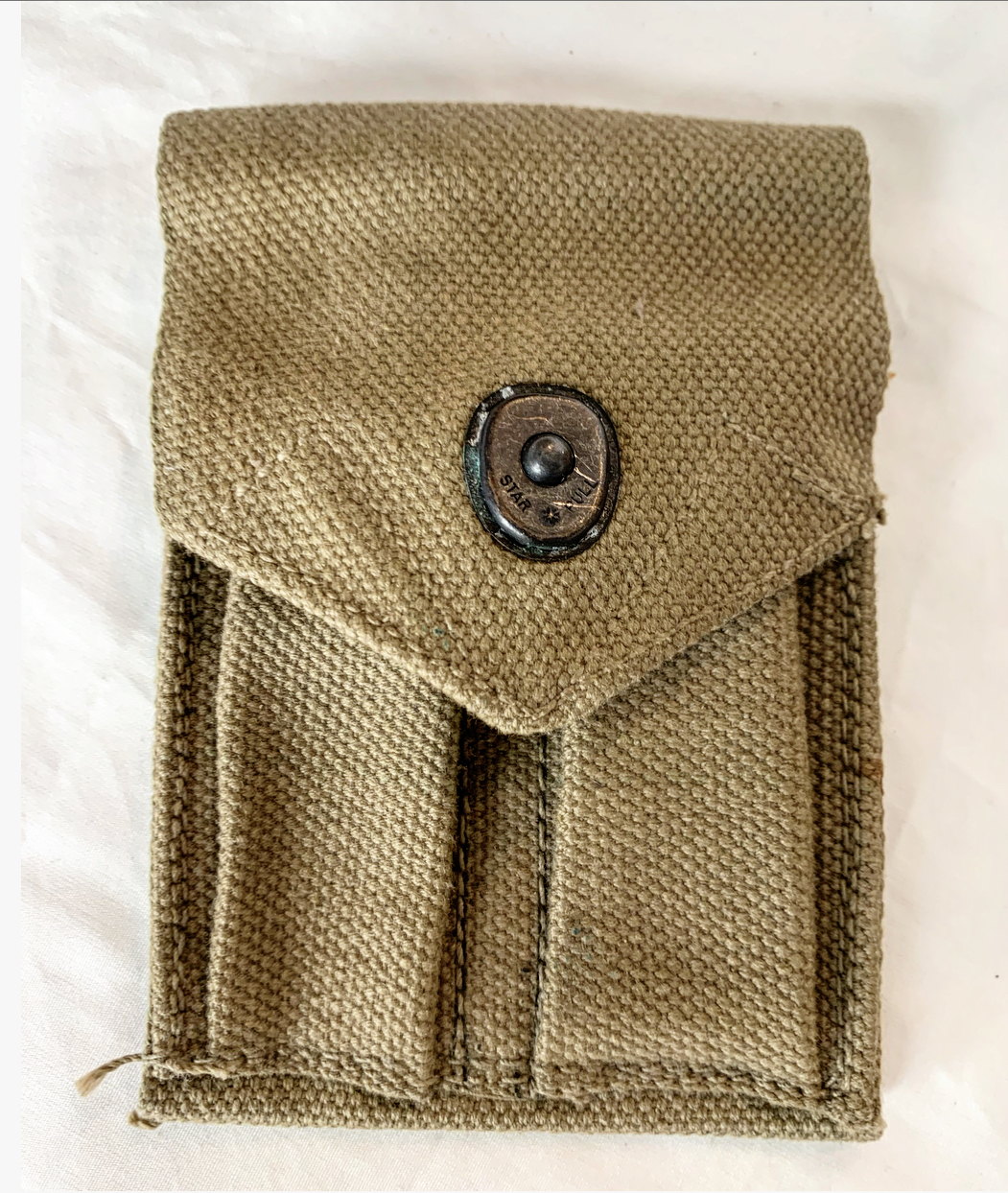 SOLD 1942 dated - 1911 pistol, 45 cal canvas mag pouch...MINT! - Pre98 ...