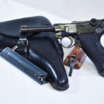 sold FANTASTIC byf42 P.08 BLACK WIDOW LUGER, FULL RIG, RARE MINT DLU 1942 PIGSKIN HOLSTER, REAL EYE POPPER! ALL YOU NEED IN A NAZI LUGER!