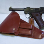 SOLD  EXCEPTIONAL & SCARCE FINNISH WWII PISTOOLI L-35 LAHTI PISTOL, EARLY TYPE WITH THE LOADED CHAMBER INDICATOR, FULL STUNNING CONDITION RIG!