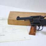 SOLD US WW2 1943 PRODUCTION COLT COMMANDO REVOLVER, UN-ISSUED FACTORY NEW IN ORIGINAL MATCHING BOX WITH COLT LETTER TOO!