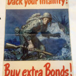 TUES NOV 17, ORIGINAL 14x20 - U.S. WAR BOND POSTER - BY FAMOUS ARTIST JES WILHELM SCHLAIKJER
