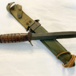 SOLD, US WW2 DESIRABLE CASE M3 FIGHTING KNIFE WITH SCABBARD, MINT!