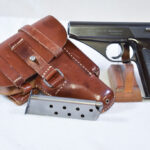 SOLD EXCEPTIONAL LATE WAR LUFTWAFFE ISSUE MAUSER HSc PISTOL, RIGGED OUT WITH RARE cdc43 LUFTWAFFE DROP HOLSTER!