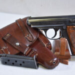 SOLD FANTASTIC LUFTWAFFE DOUBLE MATCHING MAG WALTHER PPK IN RARE hck41 LUFTWAFFE DROPPING HOLSTER!