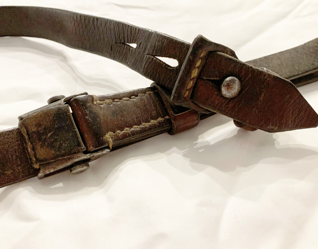 ORIGINAL - WW2 GERMAN K98k LEATHER RIFLE SLING, L&F MARKED, NICE ...