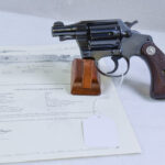 Sold 1938 NEW JERSEY STATE POLICE ISSUE COLT DETECTIVE SPECIAL, FIRST ISSUE WITH COLT LETTER, VERY SHARP!