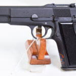 SOLD EXCEPTIONAL MINT NEW BRITISH/ CANADIAN WW2 INGLIS MK1∗ BROWNING HI POWER PISTOL TANGENT SIGHT SLOTTED 4th CHINESE CONTRACT, WITH DECAL!