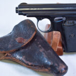 SOLD VERY RARE GERMAN 1913 SAUER PISTOL, R.F.V. MARKED, WITH MATCHING MAG, VERY SHARP!