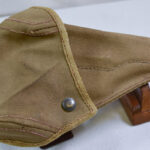 SOLD RARE MINT CONDITION LATE WAR JAPANESE FINE WEAVE CANVAS HOLSTER FOR THE TYPE 94 NAMBU PISTOL
