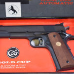 SOLD, 1968 COLT GOLD CUP NATIONAL MATCH .45 PISTOL, LNIB, STUNNING WITH ALL THE GIBLETS & TEST TARGET TOO!