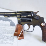 SOLD  SCARCE 1941 PRE-PEARL HARBOR US ARMY ISSUED SMITH & WESSON M&P MODEL 5 INCH .38 SPECIAL SERVICE REVOLVER WITH SMITH LETTER & DOCUMENTATION, MINTY!