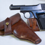 SOLD, SCARCE GERMAN 1920'S FRANZ STOCK TYPE 1 PISTOL, 7.65 (.32 AUTO) WITH ORIGINAL HOLSTER, VERY SHARP!