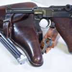 SOLD  VERY RARE 1939 42 CODE GERMAN ARMY P.08 LUGER PISTOL, 2 MATCHING MAG FULL RIG!, MINT CRISP!