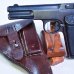 SOLD EXCEPTIONAL & SCARCE GERMAN WWI ISSUED FL SELBSTLADER (LANGENHAN) PISTOL, 1917 VARIATION 2, WITH 1917 HOLSTER, MINT CRISP!