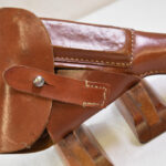 SOLD, GERMAN WWII TAN HOLSTER FOR WALTHER PP PISTOL, LATE WAR UN-MARKED, MINT!