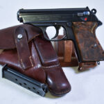 SOLD WALTHER PPK PISTOL, 1938 HIGH POLISH COMMERCIAL VARIANT, MINT CRISP FULL RIG WITH NICE AKAH HOLSTER!