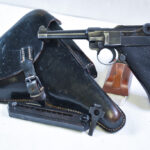 Sold byf41 P.08 BLACK WIDOW LUGER, FULL RIG, MINT CRISP SCREAMER HOLSTER, REAL EYE POPPER! ALL YOU NEED IN A NAZI LUGER!