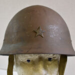 SOLD OKTOBERFEST SALE! JAPANESE ARMY 1943 DATED TYPE 90 COMBAT HELMET, RARE LARGE SIZE, MINT UN-ISSUED!