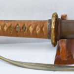 SOLD WWII JAPANESE ARMY OFFICER’S SHIN GUNTO SWORD, MINTY & STILL WITH THE SURRENDER TAG
