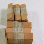 SOLD  SIX  16 ROUND OPENED BOXES OF GERMAN WWII 9mm AMMUNTION, 1941 RWS MADE, AMMO IN MINT CONDITION, SOLD INDIVIDUALLY