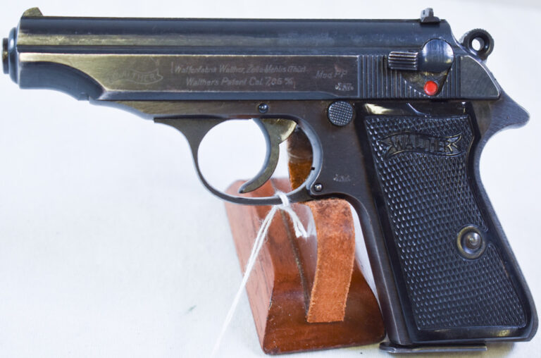 SOLD WALTHER PP PISTOL, 1944 GERMAN ARMY WAFFENAMTED, MILITARY FINISH ...