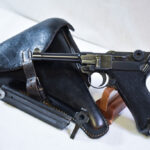 SOLD  VERY SCARCE 41-42 CODE P.08 “BLACK WIDOW” LUGER PISTOL, RARE VARIANT, ONLY 7000 MADE! 1 MATCHING MAG FULL RIG!