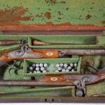 SOLD , CASED SET OF 1850'S ANTEBELLUM SOUTHERN DUELING PISTOLS, MARKED "S SUTHERLAND, RICHMOND, VIRGINIA", RIGHT OFF OF THE PLANTATION!