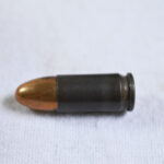 SOLD, TWO 16 ROUND BOXES OF GERMAN WWII 9MM AMMO, CODED OXO 41, STEEL CASE WITH COPPER BULLET. SOLD INDIVIDUALLY