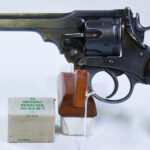 SOLD BRITISH WWI 1916 DATED MARK VI SERVICE REVOLVER, IN ORIGINAL .455 WEBLEY CALIBER, WITH AMMO, NOT EXPORT MARKED!  VERY SHARP!