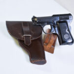 SOLD ITALIAN WWII 1943 BERETTA 418 PISTOL, 6.35mm (.25auto), HIGH RANKING ITALIAN OFFICER'S SIDEARM WITH MILITARY HOLSTER!