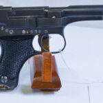 SOLD VERY SCARCE, VERY EARLY PRODUCTION JAPANESE TYPE 94 NAMBU PISTOL, 12.12 DATE (Dec, 1937), MATCHING MAG, VERY SHARP!