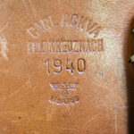 SOLD MINT SCREAMER CONDITION 1940 DATED CARL ACKVA MADE TAN TROPICAL / LUFTWAFFE HARDSHELL LUGER HOLSTER, VERY RARE!