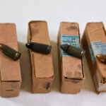 MON JUN 14, 4 BEAT UP BOXES OF GERMAN WWII 9mm LUGER AMMUNITION