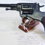 MON SEPT 20, IMPERIAL RUSSIAN 1915 NAGANT DOUBLE ACTION OFFICER'S REVOLVER, ALL MATCHING, WWII VET WAR TROPHY WITH PAPERS!